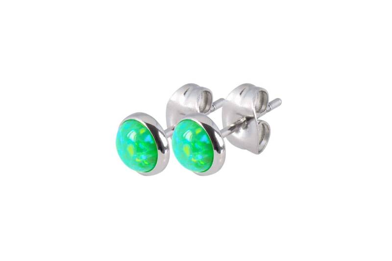 Chirurgenstahl Ohrstecker SYNTHETISCHER OPAL ++SALE++ von Filango