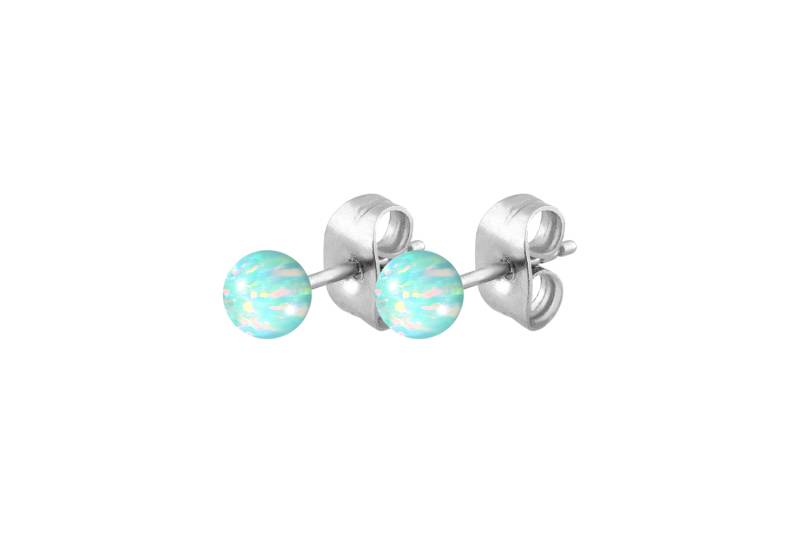 Chirurgenstahl Ohrstecker SYNTHETISCHER OPAL ++SALE++ von Filango