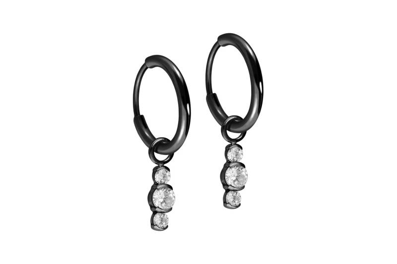 Titan Ohrclicker Creolen 3 EINGEFASSTE KRISTALLE Titan Ohrclicker Creolen 3 EINGEFASSTE KRISTALLE von Filango