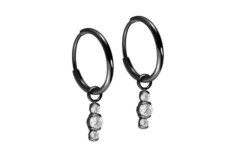 Titan Ohrclicker Creolen 3 EINGEFASSTE KRISTALLE Titan Ohrclicker Creolen 3 EINGEFASSTE KRISTALLE von Filango
