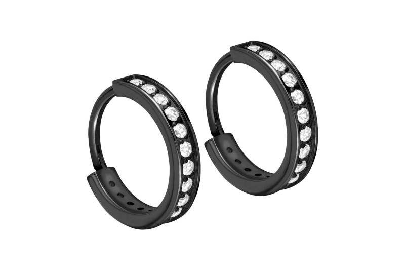 Titan Ohrclicker Creolen KRISTALLE von Filango