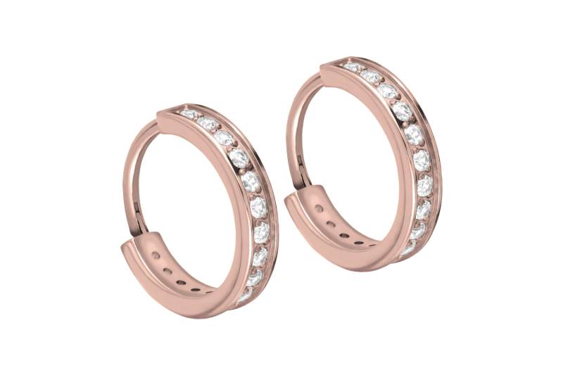 Titan Ohrclicker Creolen KRISTALLE von Filango