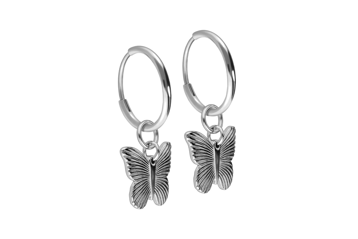 Titan Ohrclicker Creolen SCHMETTERLING von Filango