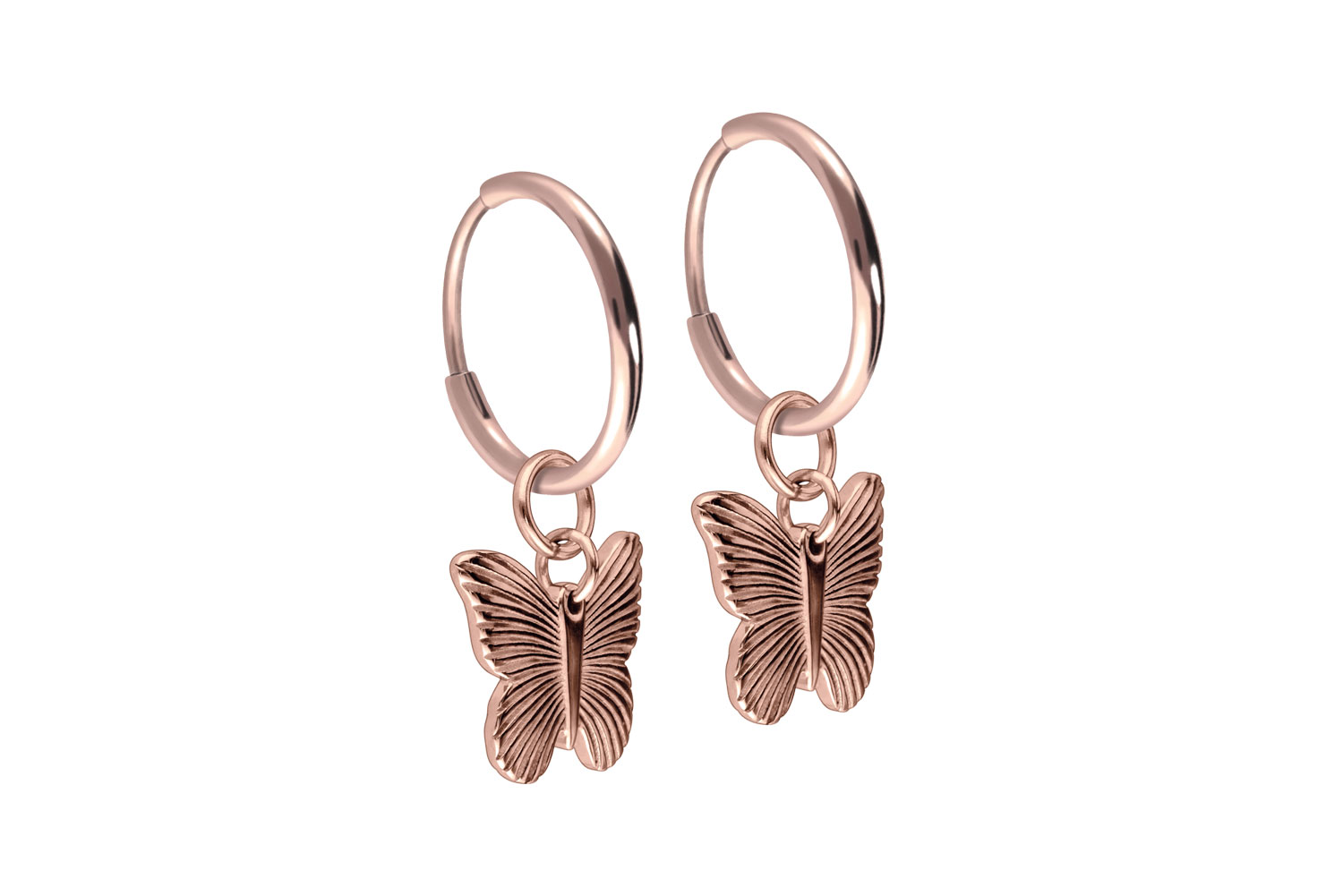 Titan Ohrclicker Creolen SCHMETTERLING von Filango