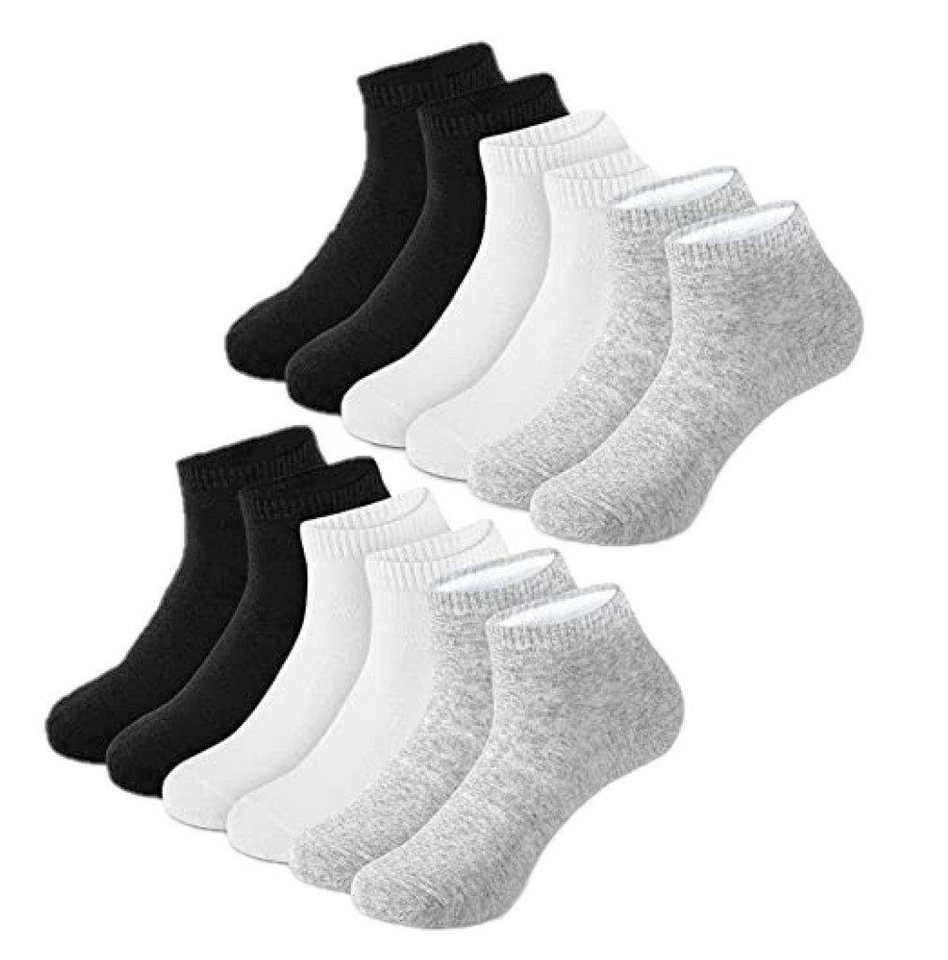 Filbert Sneakersocken Sport Sneaker Socken Damen Herren Sneakersocken Füßlinge Sportsocken (12-Paar, Atmungsaktiv, Langlebig, Unsichtbar im Schuh) Zehensocke Kurzsocken Socken Ballerinasocken Sneaker Socken unsichtbar von Filbert