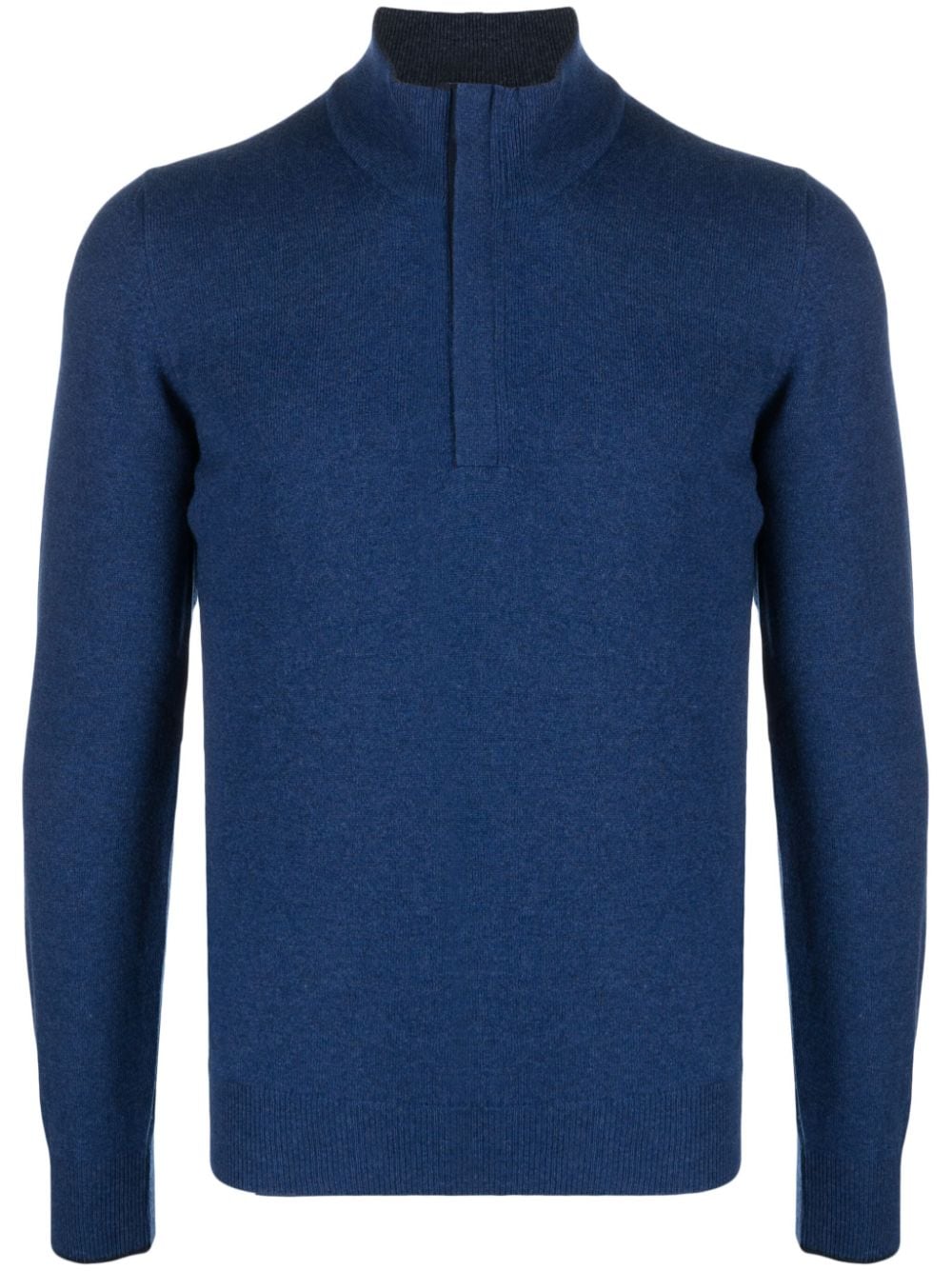 Fileria Melierter Pullover mit Reißverschluss - Blau von Fileria