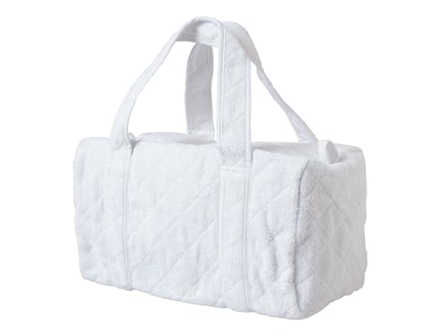 Filet - Wickeltasche für Neugeborene, Reise- und Mutterschaftstasche, Wickeltasche für große Neugeborene, hergestellt aus gesteppter Baumwolle, hergestellt in Italien, Weiß von Filet