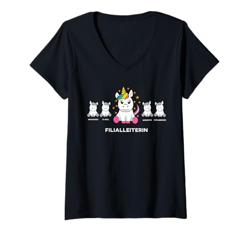 Damen Branch Leader, lustige Einhorn Idee für Mitarbeiter T-Shirt mit V-Ausschnitt Damen Branch Leader, lustige Einhorn Idee für Mitarbeiter T-Shirt mit V-Ausschnitt von Filialleiter Designs und Bekleidung