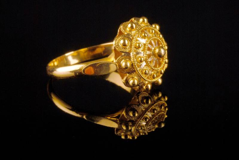 Edler Charro Ring Aus 750Er Gelbgold. Filigraner Handgemachter Schmuck. Einzelring. Solitärring. Luis Méndez Artesanos. Salamanca, Spanien von FiligranaGallery