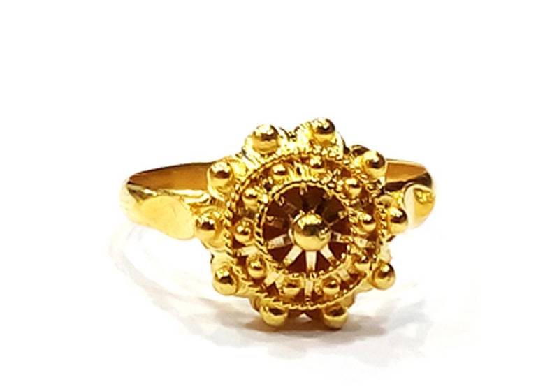 Schöner Charro Ring Aus 750Er Gelbgold. Filigraner Ring. Einzelring. Solitärring. Handgefertigt in Salamanca Von Luis Méndez Artesanos. Spanien von FiligranaGallery