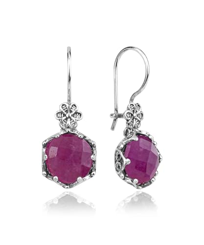 Ohrhänger aus 925er Sterlingsilber, mit Edelsteinen, in Geschenkbox, Sterling Silber, Rubin Ohrhänger aus 925er Sterlingsilber, mit Edelsteinen, in Geschenkbox, Sterling Silber, Rubin von Filigranist