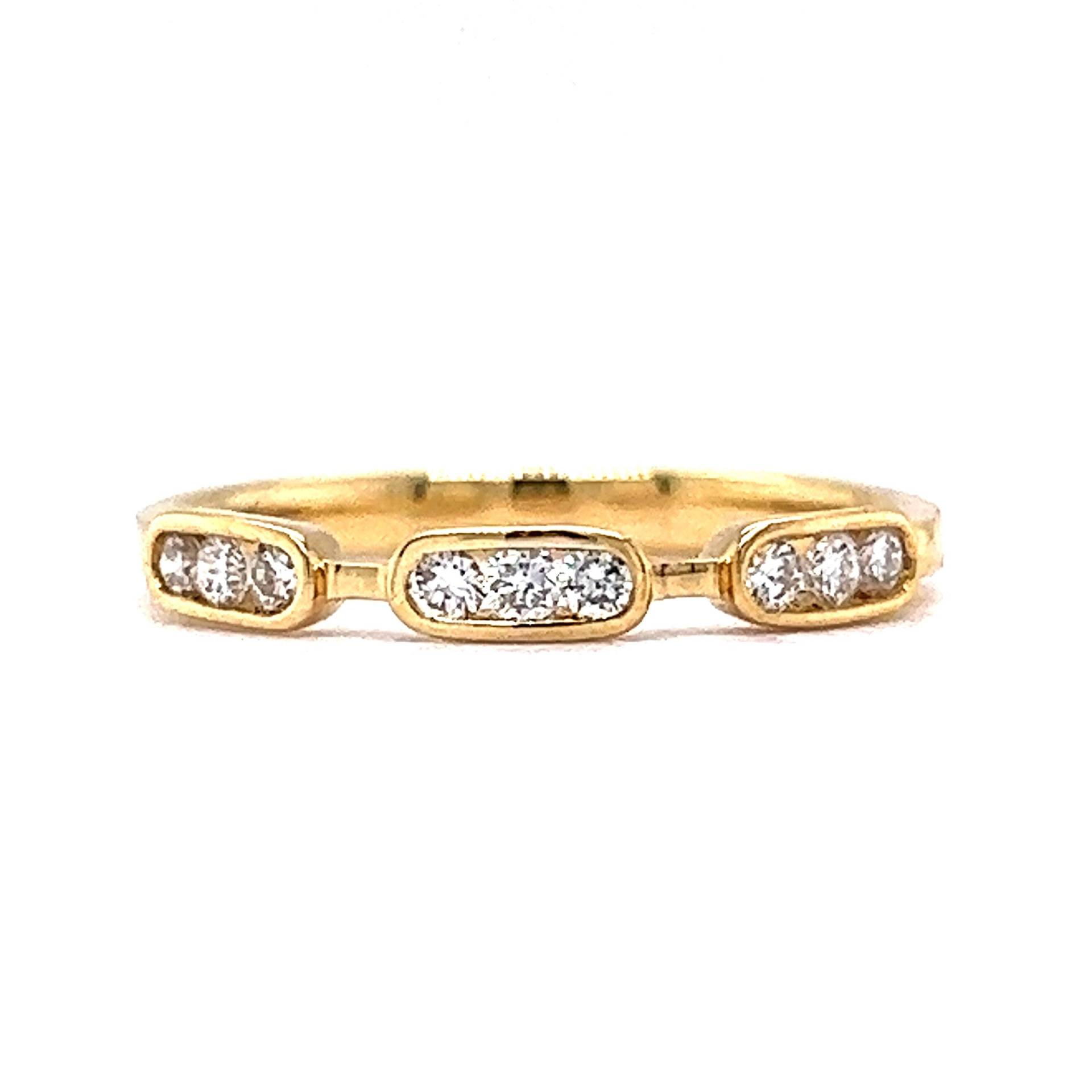 Diamant Ehering Aus 750Er Gelbgold von FiligreeJewelers