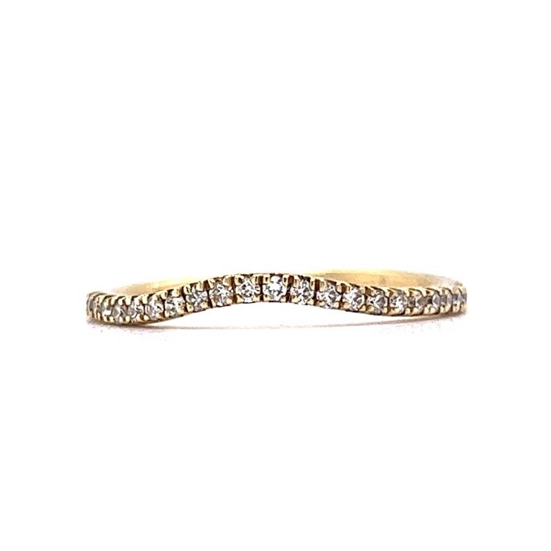 Ehering Moderne .19 Runde Diamanten in Brillantschliff 14K Gelbgold von FiligreeJewelers