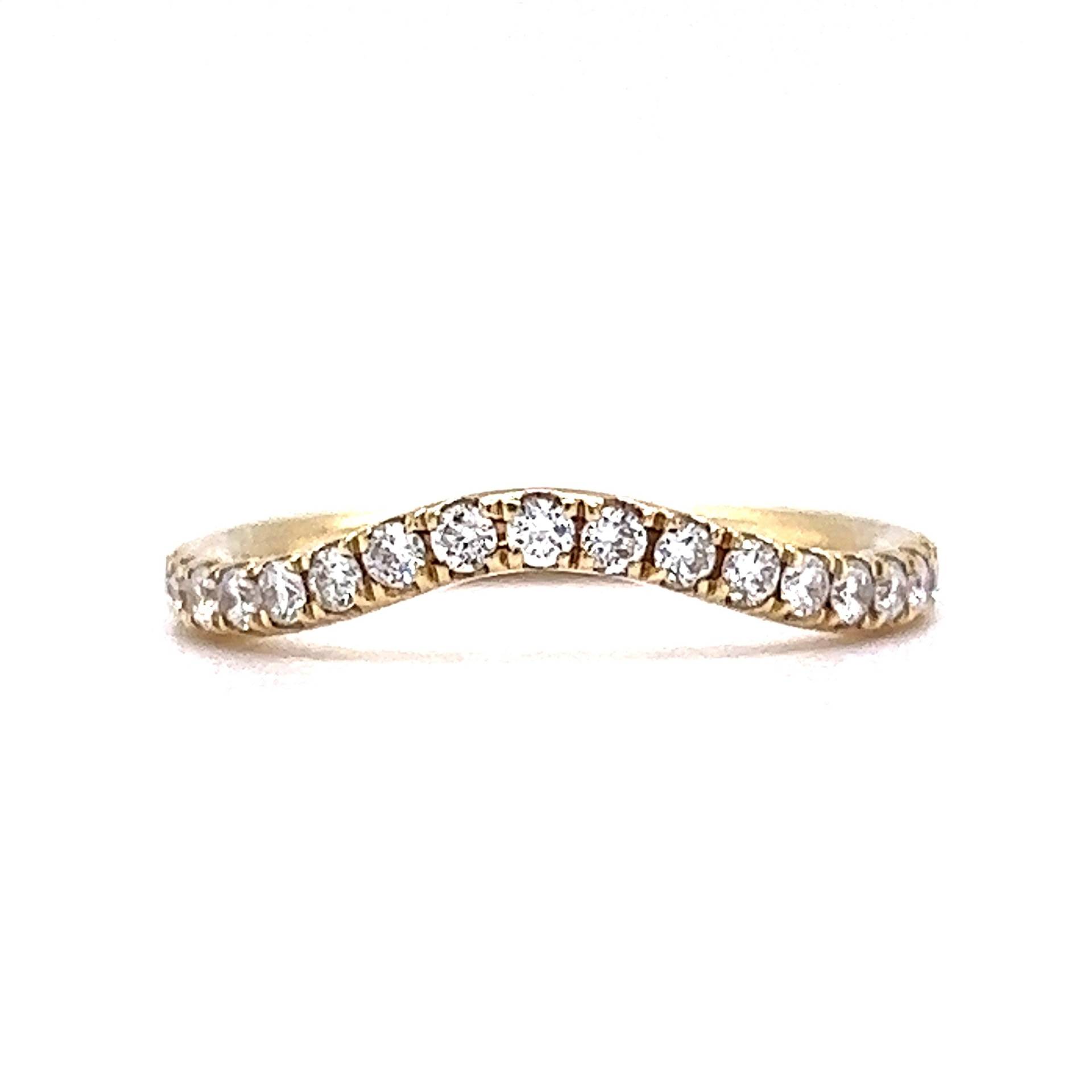 Halbkaräter Diamant Eternity Ehering in 14K Gelbgold von FiligreeJewelers