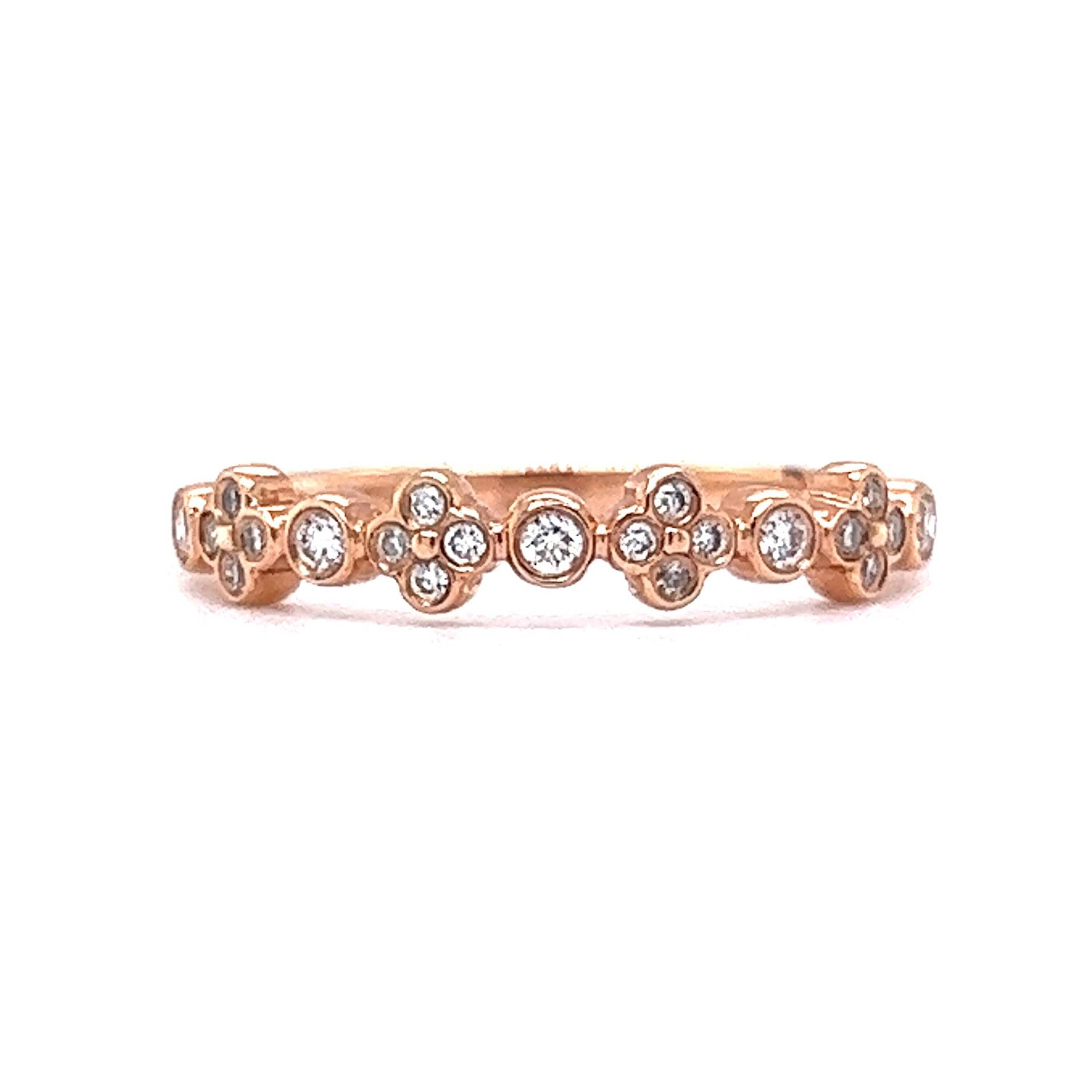 Ehering Mit .16 Karat Diamanten in 14K Roségold von FiligreeJewelers