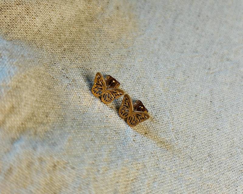 Schmetterling Ohrstecker, Ohrringe, Gold, Silber, Roségold, Geschenk Für Sie, Kinder von FiligreeLu