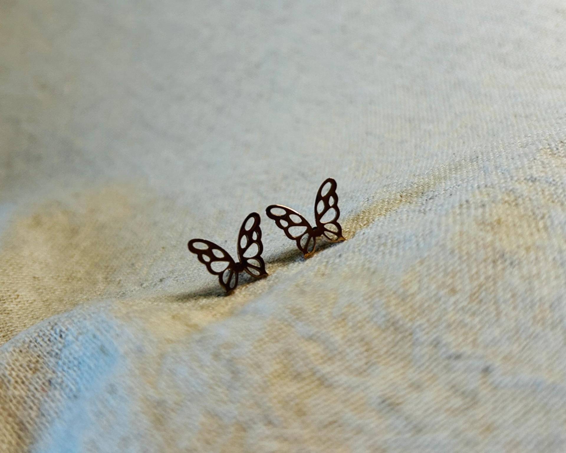 Schmetterling Ohrstecker, Ohrringe, Gold, Silber, Roségold, Geschenk Für Sie, Kinder von FiligreeLu