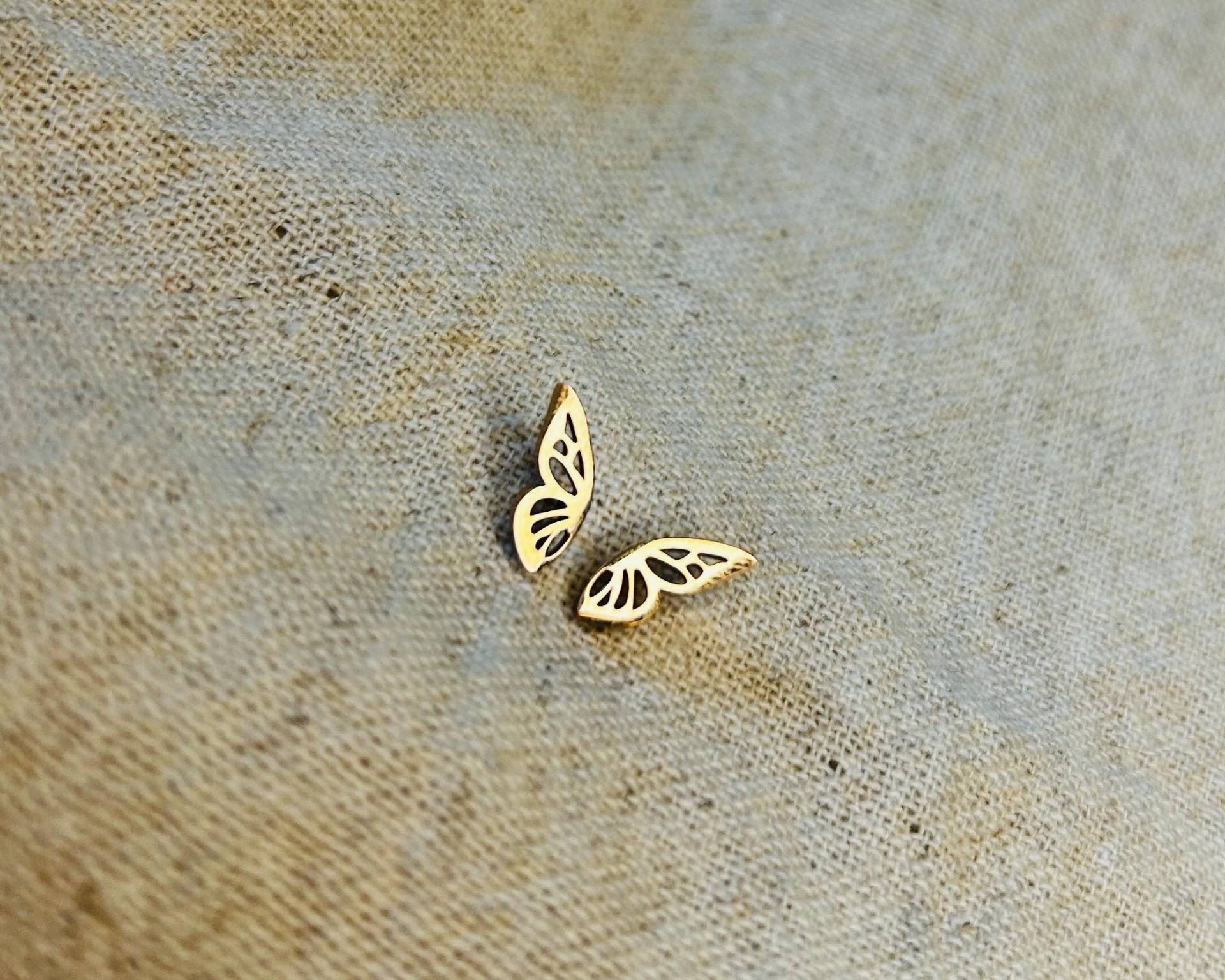 Schmetterling Ohrstecker, Ohrringe, Gold, Silber, Roségold, Geschenk Für Sie, Kinder von FiligreeLu