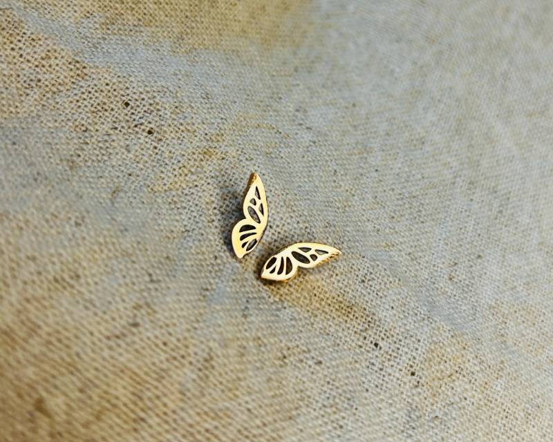 Schmetterling Ohrstecker, Ohrringe, Gold, Silber, Roségold, Geschenk Für Sie, Kinder von FiligreeLu