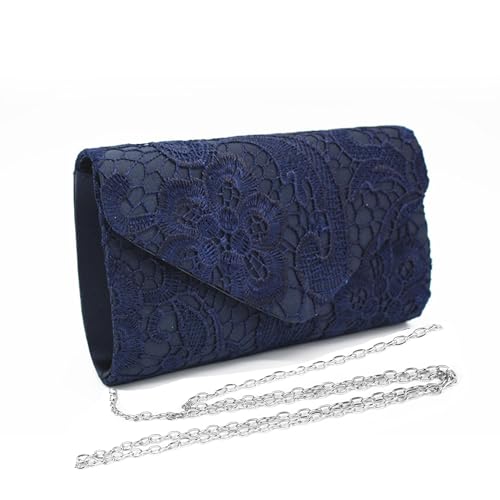 Fililogor Elegante Handtasche Abendtasche Clutch Clutch Damen Handtasche Umhängetasche mit Umschlag Spitze Abendtasche Party Ball Tasche, blau von Fililogor