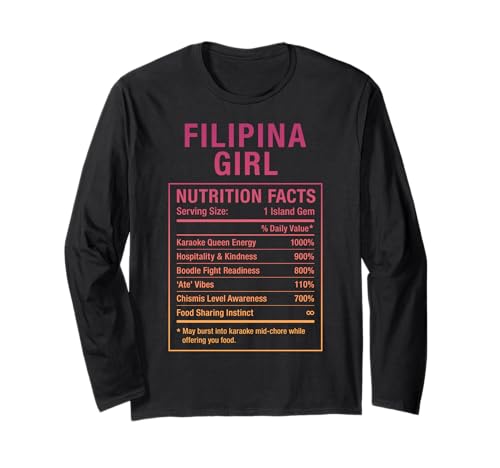 Philippinisches Mädchen Stolze Frauen mit philippinischen Wurzeln Langarmshirt von Filipina Pinay Heritage Gifts
