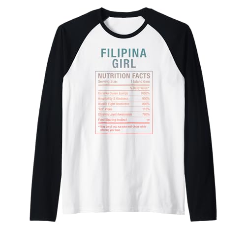 Philippinisches Mädchen Stolze Frauen mit philippinischen Wurzeln Raglan von Filipina Pinay Heritage Gifts