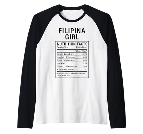 Philippinisches Mädchen Stolze Frauen mit philippinischen Wurzeln Raglan von Filipina Pinay Heritage Gifts