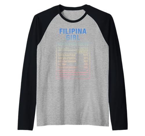 Philippinisches Mädchen Stolze Frauen mit philippinischen Wurzeln Raglan von Filipina Pinay Heritage Gifts