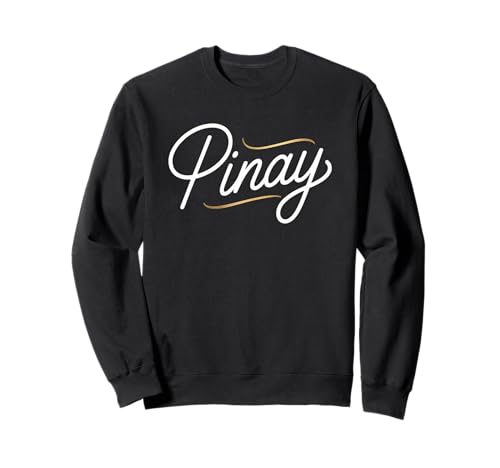 Pinay Pride Script Filipina Heritage Identity Pun Damen Herren Sweatshirt Pinay Pride Script Filipina Heritage Identity Pun Damen Herren Sweatshirt von Filipina Roots Pinay Pride Tagalog Culture Gag Pun