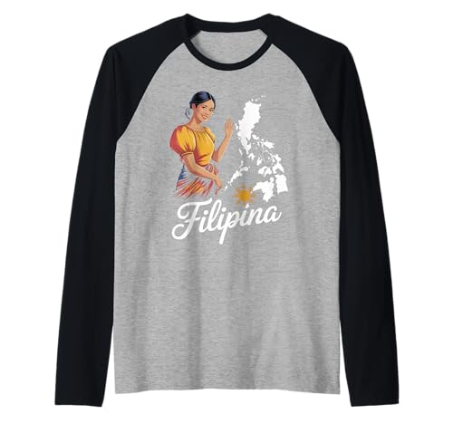 Traditionelles Filipina Pride Woman Kostüm Heritage Culture Raglan von Filipino National Dress Filipiniana Costume Pinoy