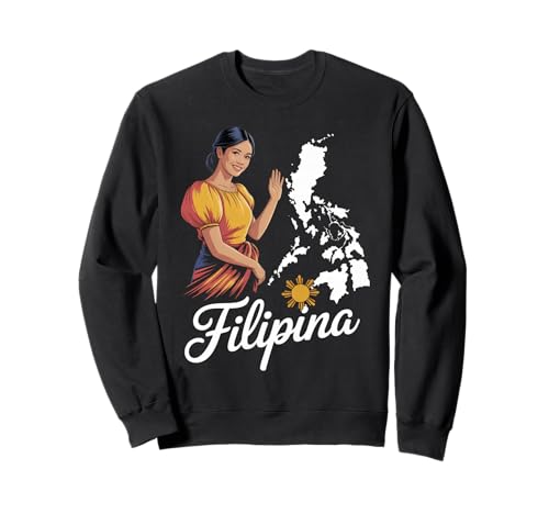 Traditionelles Filipina Pride Woman Kostüm Heritage Culture Sweatshirt von Filipino National Dress Filipiniana Costume Pinoy