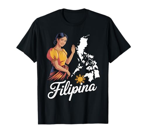 Traditionelles Filipina Pride Woman Kostüm Heritage Culture T-Shirt von Filipino National Dress Filipiniana Costume Pinoy