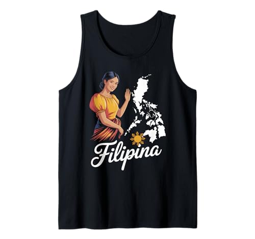 Traditionelles Filipina Pride Woman Kostüm Heritage Culture Tank Top von Filipino National Dress Filipiniana Costume Pinoy