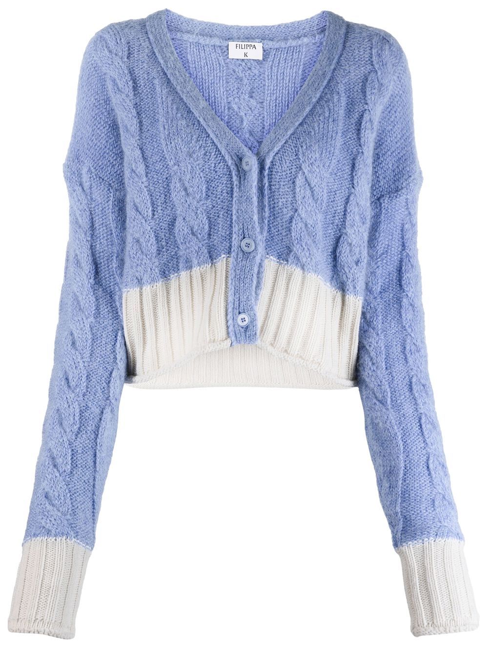 Filippa K Cardigan mit Zopfmuster - Blau von Filippa K