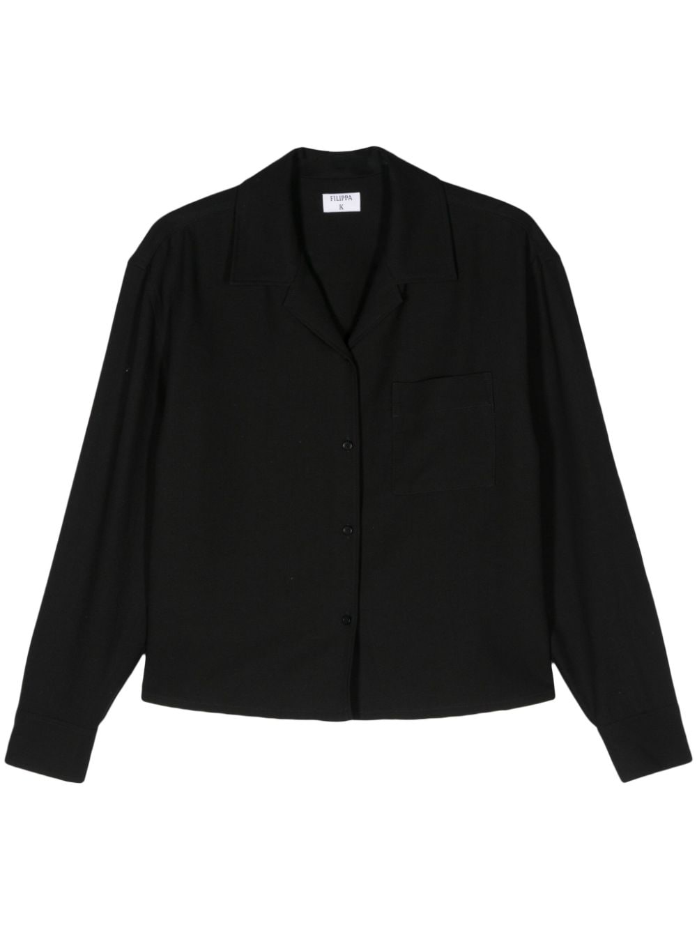 Filippa K Cropped-Krepphemd - Schwarz von Filippa K