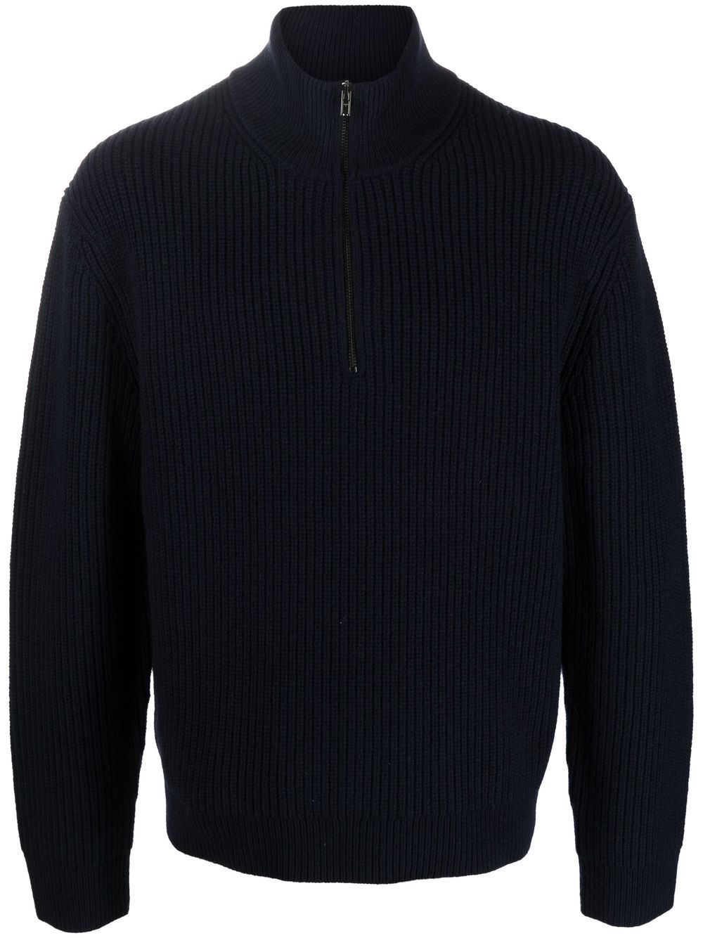 Filippa K Gerippter Pullover mit Reißverschluss - Blau von Filippa K