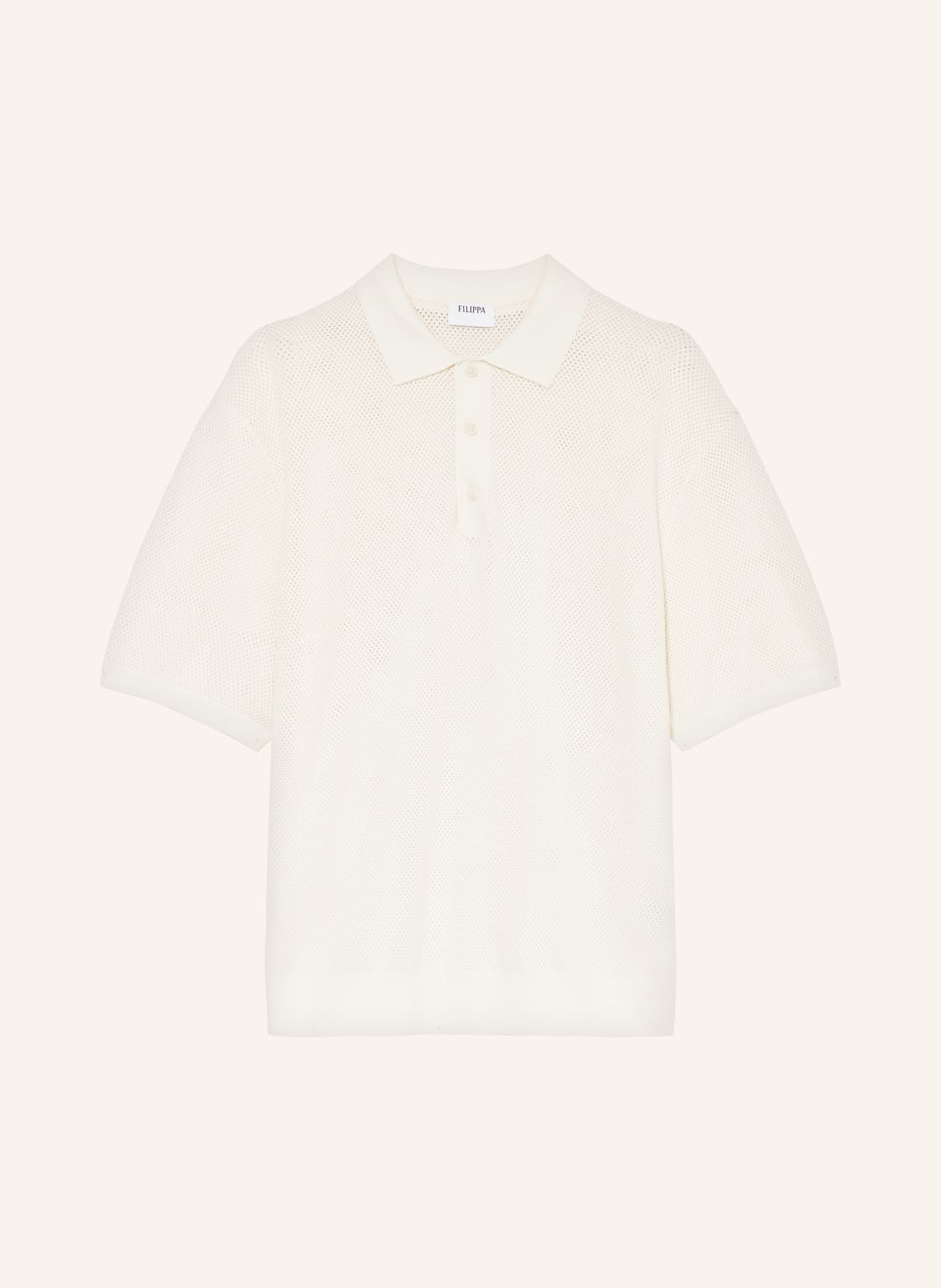 Filippa K Mesh-Poloshirt weiss von Filippa K