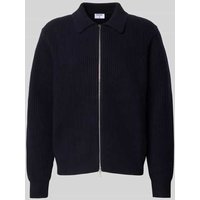 Filippa K Regular Fit Jacke in Strick-Optik in Marine, Größe M von Filippa K