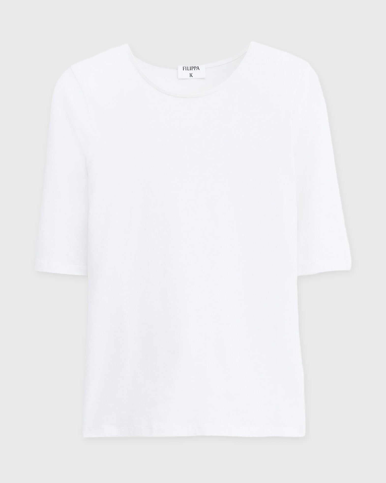 Filippa K T-Shirt Cotton Stretch Elbow Sleeve White von Filippa K