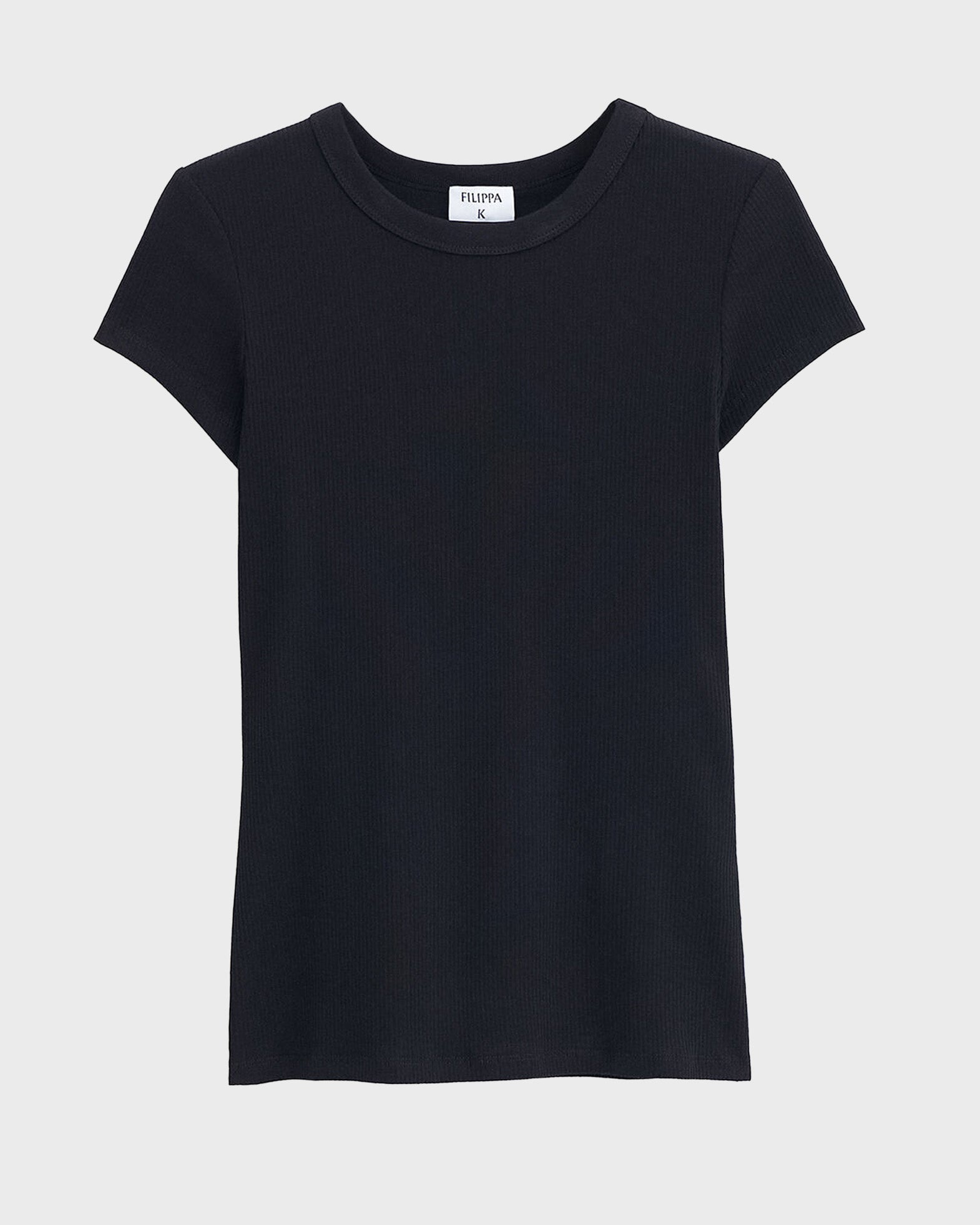 Filippa K T-Shirt Fine Rib Black von Filippa K