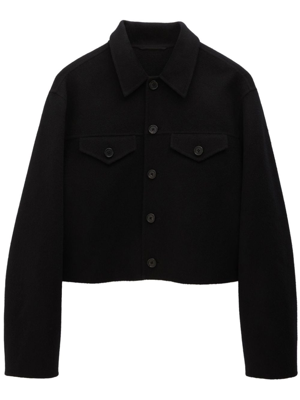 Filippa K Geknöpfte Cropped-Jacke - Schwarz von Filippa K