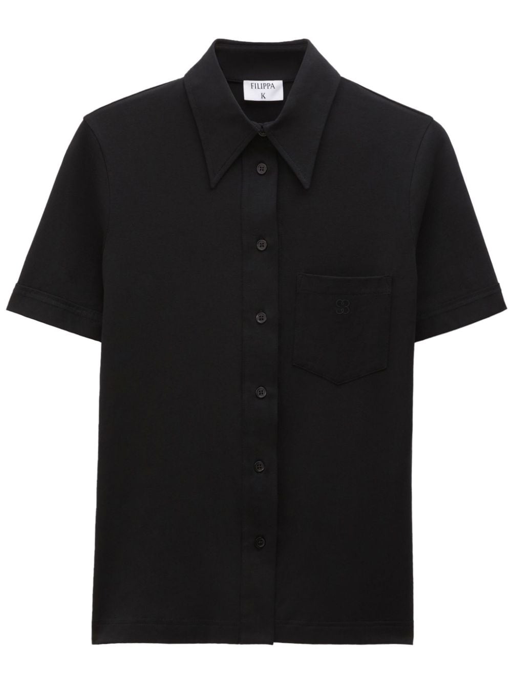 Filippa K Jersey-Hemd mit Monogramm - Schwarz von Filippa K