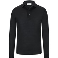 Filippo De Laurentiis Langarm-Poloshirt in Feinstrick aus Super-120-Merinowolle von Filippo De Laurentiis