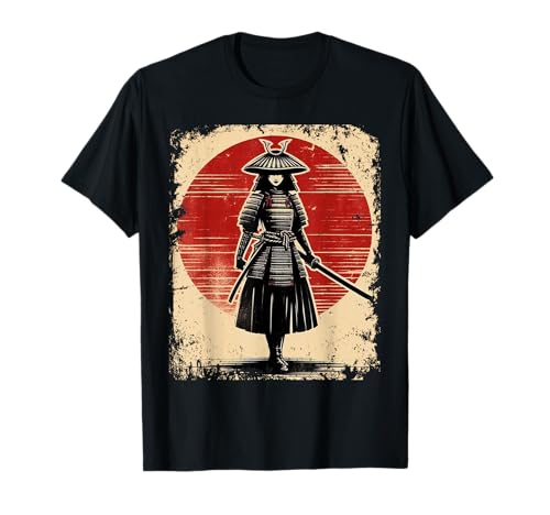 Mädchen Samurai-Katze Katana Kanji Japanische Kultur Krieger T-Shirt Mädchen Samurai-Katze Katana Kanji Japanische Kultur Krieger T-Shirt von Fille Chat Samouraï Japonais Ukiyo-e Anime Japon