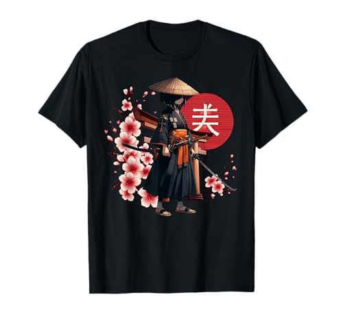 Samurai Krieger Mädchen Japanische Katze Ukiyo-e Ästhetik T-Shirt Samurai Krieger Mädchen Japanische Katze Ukiyo-e Ästhetik T-Shirt von Fille Chat Samouraï Japonais Ukiyo-e Anime Japon