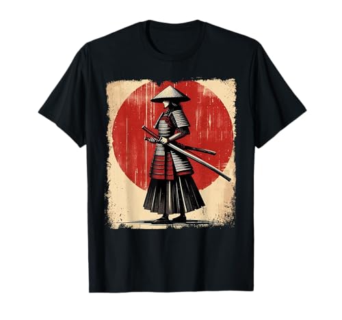 Samurai Krieger Mädchen Japanische Katze Ukiyo-e Ästhetik T-Shirt Samurai Krieger Mädchen Japanische Katze Ukiyo-e Ästhetik T-Shirt von Fille Chat Samouraï Japonais Ukiyo-e Anime Japon