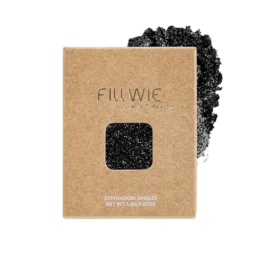 Fillwie Lidschatten-Palette mit Smokey Glitter, hochpigmentierter schimmernder Lidschatten mit feinen und leichten Partikeln, Face Dparkles (Starry Ni One Ton) Metallic von Fillwie