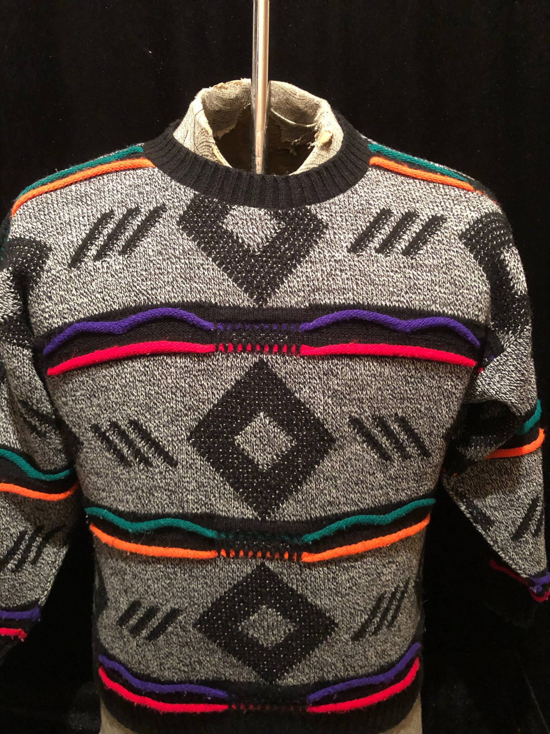 Vintage 1990Er Jungs Groß L 16 Urban Street Wear Bunter Pullover von FilmArtMusicEct
