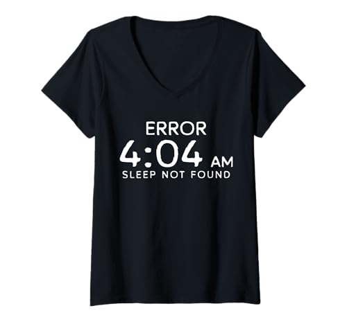 Damen Error 4:04 AM Sleep Not Found Filmmaker Movie Editor T-Shirt mit V-Ausschnitt von Filmemacher Film Bearbeitung Designs