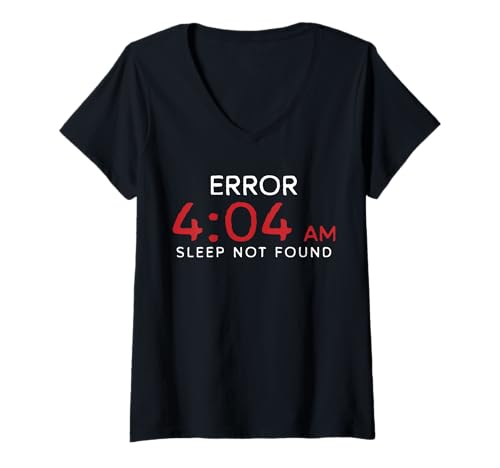 Damen Error 4:04 AM Sleep Not Found Filmmaker Movie Editor T-Shirt mit V-Ausschnitt von Filmemacher Film Bearbeitung Designs